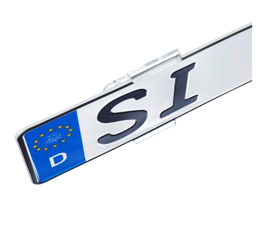 Kennzeichenhalter SimpleFix Transparent - für 2 Kennzeichen - inkl. Schrauben - Image 4
