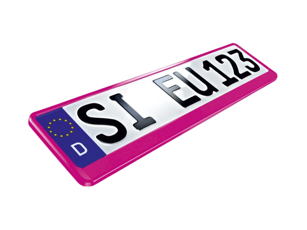Kennzeichenhalter Pink 520x110 mm
